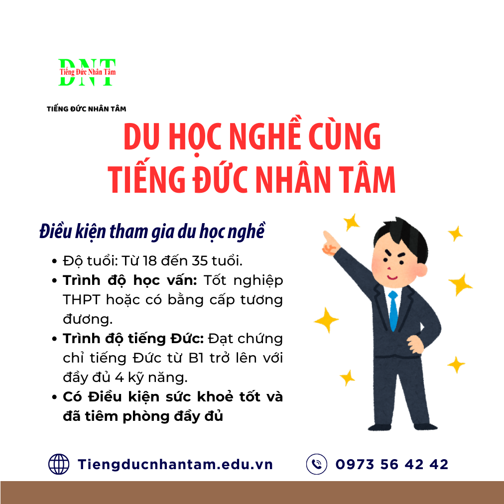 Điều kiện du học nghề Đức tại Tiếng Đức Nhân Tâm